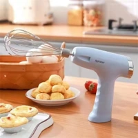 Agitator 3 in 1 Wireless Electric Hand Mixer, stainless steel, 5-Speed USB Rechargeable Cordless Handheld Mixer Maker for Coffee, Cappuccino, Baby Food, Egg Beater, Cake, Baking Cooking - Free, Deep Fir