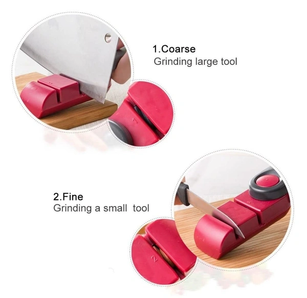 AVM Easy Foldable Manual 2 Stage Knife Sharpener for Kitchen