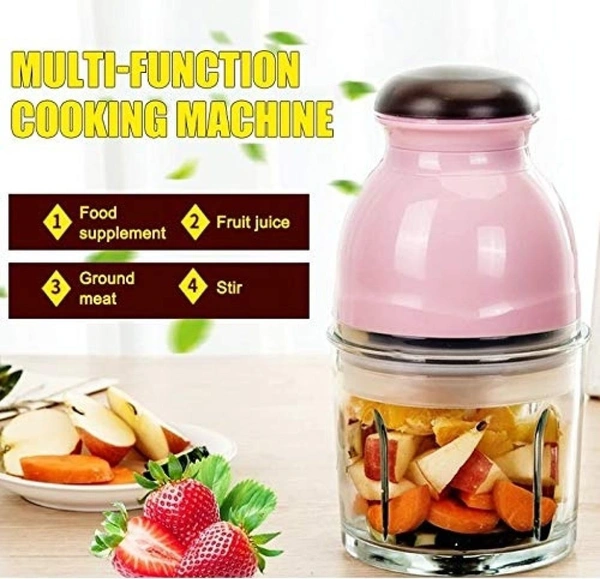 Smart Tech Capsule Cutter | Electric Multi Purpose Vegetable Fruit Blender | Mixer Food Processor | Crusher Meat Grinder Mincer | Electric One Touch Mini Food Processor Blenders | Portable Mini Food Processor Electric Blender - Free, Pink