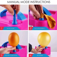 Owmoy Electric Balloon Pump, Dual-Nozzle Portable Balloons Air Pump for Balloon Arch, Balloon Garland, Party Decorations, Kids Birthday, Baby Shower, Party Supplies & Decor