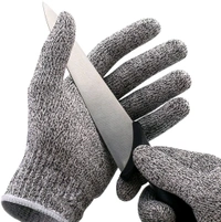 Vcare Cut Resistant Gloves, High Performance Level 5 Protection, Food Grade Kitchen Glove for Hand Safety while Cutting, Cooking, doing Yard Work - Gray, 22*15*1 cm