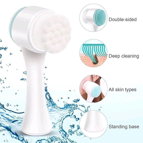 Silicone Manual Dual Face Wash Brush for Deep Pore Exfoliator Massager, Scrub Brush for Gentle Exfoliating, Deep Pore Cleansing Use For Man and Women.