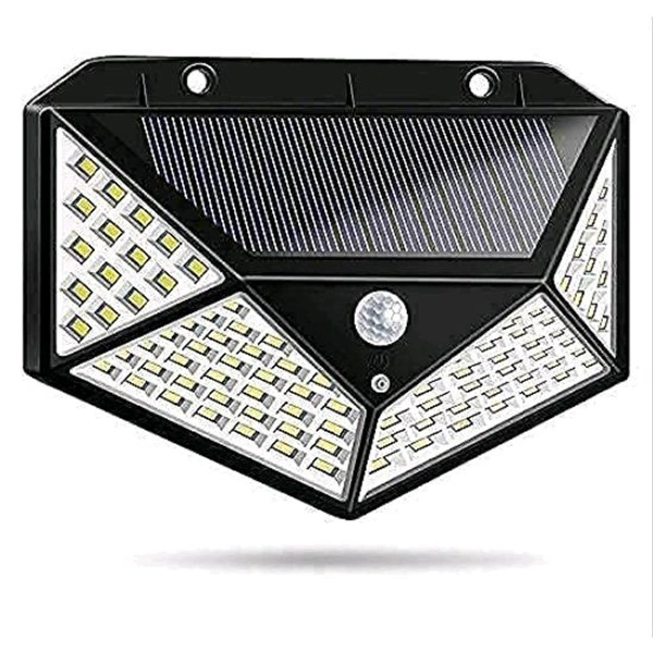 Solar Plus Solar Light 100 LED Motion Sensor Light 4 Side Bright Light with Dim Mode - Security Lamp for Home,  Outdoor Waterproof Wall Night Light, Bright Solar Wireless Security Motion Sensor Light