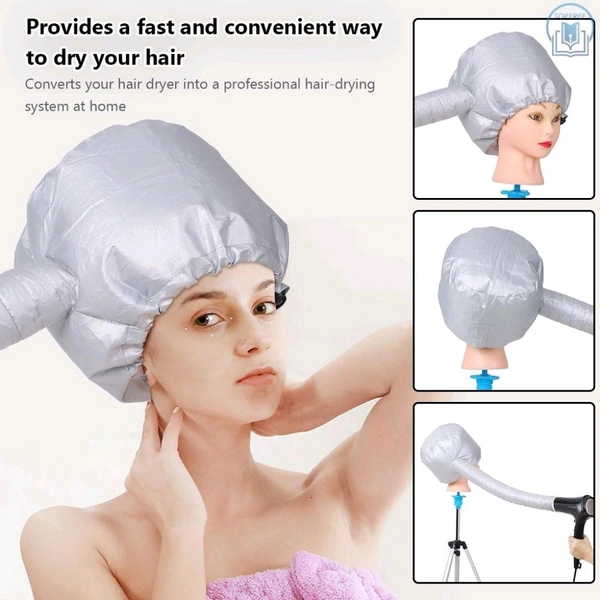 MRT Portable Soft Bonnet Hood Hair Blow Dryer Attachment Head Cover Hot Oil Treatment Hat, Portable Hair Salon Heat Cap for Drying, Styling,Curling