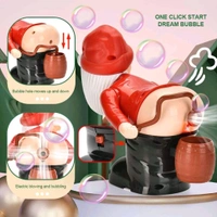 Marq Automatic Flashing Lights & Music with Funny Santa Claus Bubble Blowing Machine, Christmas Stocking Stuffers Gift for Adults Kids Christmas Bubble Blower for Outdoor & Indoor ( Pack Of 1 ). - 18*16*10 cm