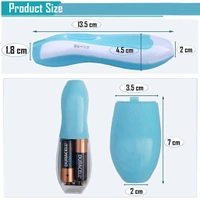 V-Care Baby Nail File Electric Trimmer Kit with Light and 5 Grinding Heads and 4 Speed Control Modes for Newborn, Kids, Adult Toes care, Polish and Fingernails - Blue, 16*9*9 cm