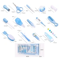 Baby Care 10 in 1 Luxury Manicure Grooming Kit for New Born Baby, Portable Infants Care Baby Grooming Kit Kids Care Accessories Set, Baby Health Care, Nail Clipper, Hair Comb Brush, Nose Cleaner Safety for Toddler Infant Nursing Grooming. - 24*17*4 cm, Pink Flamingo