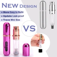 Viva Cosmetic (5 ml X 2) Combo Pack Travel Mini Perfume Refillable Atomizer Container, Portable Perfume Spray Bottle, Travel Perfume Scent Pump Case Fragrance Empty Spray Bottle for Traveling and Outgoing - Magenta / Fuchsia, Package Dimension : 8*2*2 cm