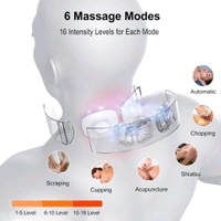 0.7 Electric Pulse Neck Massager with 6 Modes 16 Levels for Cervical Pain Relief Vertebra Impulse Treatment Device for Acupoint Magnetic Therapy with 2 Electrode Pads (neck massager)