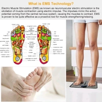 Unitech Foot Massager Electric Foot Massage Pad Feet Muscle Simulated Massage Therapy for Foot | Rechargeable Portable Automatic Folding with 8 Mode/19 Intensity - Black, 32*14*4 cm