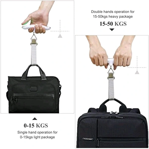 unicorn Electronic Balance Portable Hook Weighing Machine Digital Hanging Luggage Fishing Hook Scale with Stainless Steel Travel Scale Suitcase Scale with Strong Straps and Backlit, Luggage Weight Scale Portable, Digital Luggage Scales for Flights, Travel, Home 50 kg - Gray, 17*4*9 cm