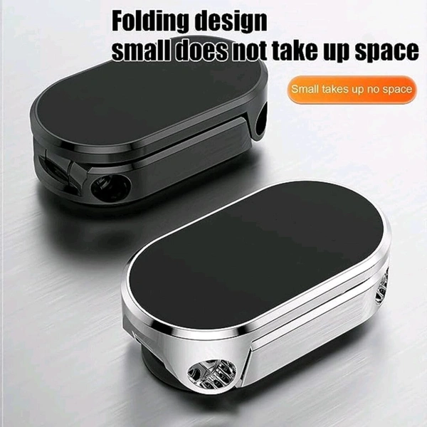 Smart Tech Magnetic Mobile Holder for Car 360 Degree Rotation Dashboard Stand, Universal Magnetic Cell Phone Stand for Cars Alloy Folding Compatible with Smart phones, Perfect for GPS and Compatible with a Wide Range of Phones. - Silver