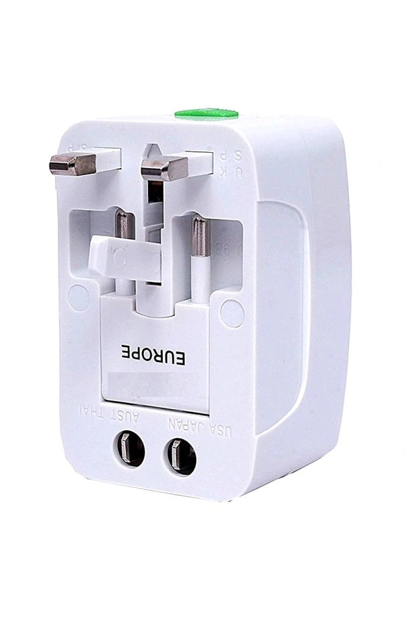 Smart Tech Universal Travel Adapter Worldwide Travel Adapter with Built-in Dual USB Charger Ports (Universal Travel Adapter) (2 USB Travel Adapter)