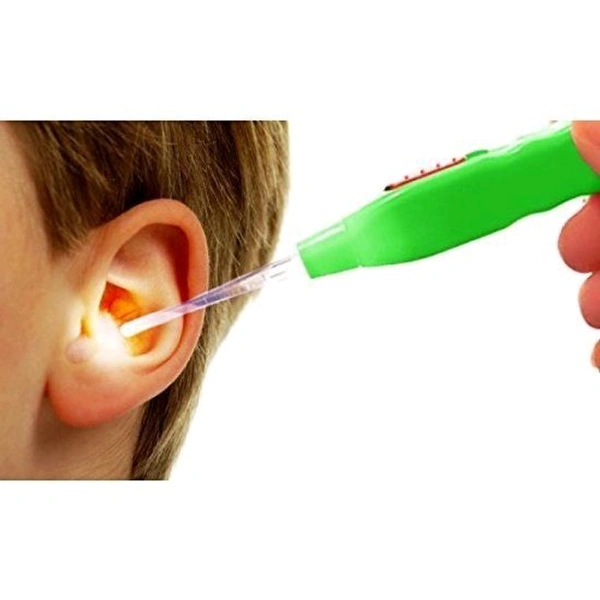 VSRC Earpick LED Flashlight Earpick for Ear Wax Remover and Cleaner Ear Cleaning Tools for Kids and Adults Baby Safe Luminous Visible Ear Spoon Safety Ear Cleaner Ear Pick - White, Free