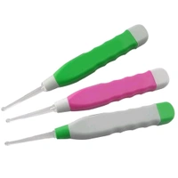 VSRC Earpick LED Flashlight Earpick for Ear Wax Remover and Cleaner Ear Cleaning Tools for Kids and Adults Baby Safe Luminous Visible Ear Spoon Safety Ear Cleaner Ear Pick - White, Free