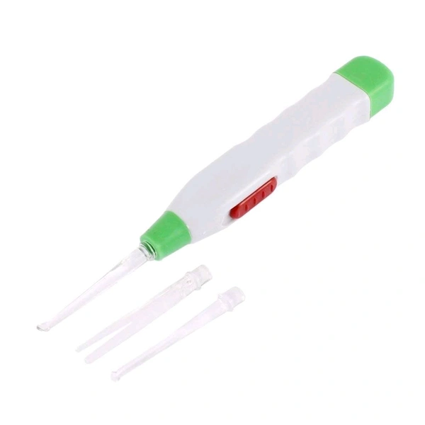 VSRC Earpick LED Flashlight Earpick for Ear Wax Remover and Cleaner Ear Cleaning Tools for Kids and Adults Baby Safe Luminous Visible Ear Spoon Safety Ear Cleaner Ear Pick - Blush Pink, Free