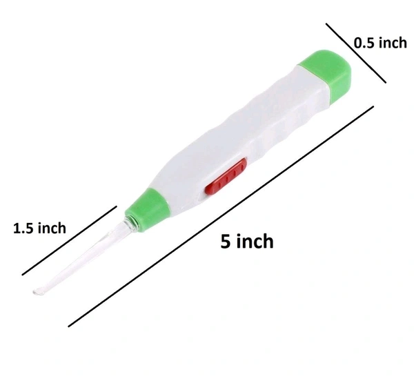 VSRC Earpick LED Flashlight Earpick for Ear Wax Remover and Cleaner Ear Cleaning Tools for Kids and Adults Baby Safe Luminous Visible Ear Spoon Safety Ear Cleaner Ear Pick - Blush Pink, Free