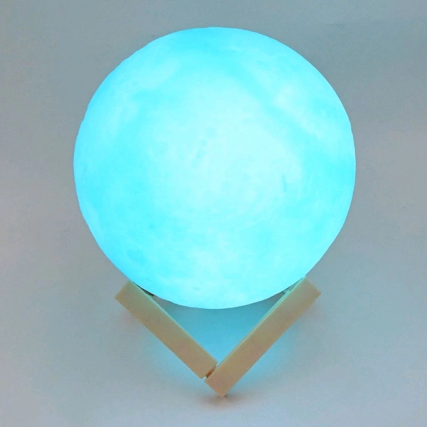 AVM Blue Moon LED Night Lamp – Bedroom Decor with Plastic Stand (15x12 cm)