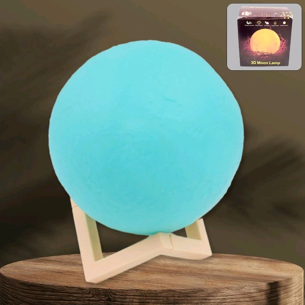 AVM Blue Moon LED Night Lamp – Bedroom Decor with Plastic Stand (15x12 cm)