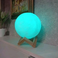 AVM Blue Moon LED Night Lamp – Bedroom Decor with Plastic Stand (15x12 cm)