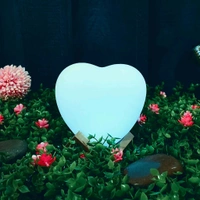 AVM 3D Heart Shape Moon Night Lamp with Stand - Bedroom Decor Light (13x12 cm) | Romantic Home Night Lamp