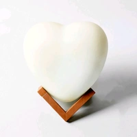 AVM 3D Heart Shape Moon Night Lamp with Stand - Bedroom Decor Light (13x12 cm) | Romantic Home Night Lamp