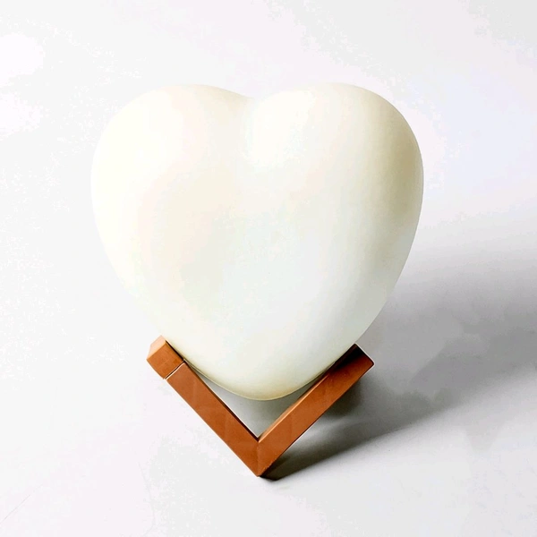 AVM 3D Heart Shape Moon Night Lamp with Stand - Bedroom Decor Light (13x12 cm) | Romantic Home Night Lamp