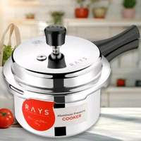 RAYS Aluminium Rays Aura 3.5L Induction Base Pressure Cooker – Easy Open Outer Lid, Heavy Bottom for Healthy Cooking