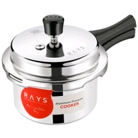 RAYS Aluminium Rays Aura 3.5L Induction Base Pressure Cooker – Easy Open Outer Lid, Heavy Bottom for Healthy Cooking