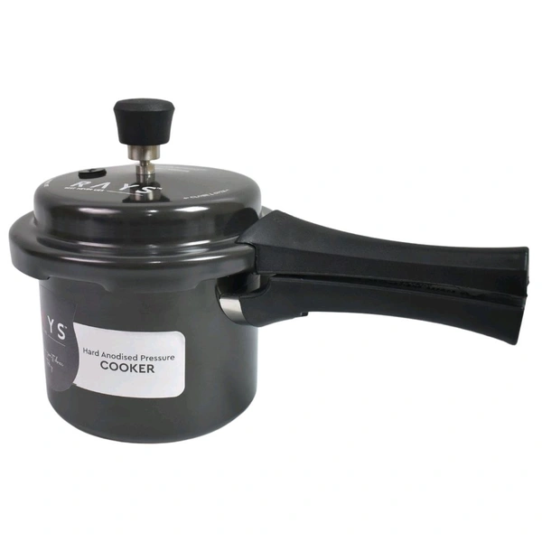 RAYS Aluminium Rays Black Beauty Cooker: Healthy 1.5L Pressure Cooking with Induction Base