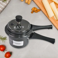 RAYS Aluminium Rays Black Beauty Cooker: Healthy 1.5L Pressure Cooking with Induction Base