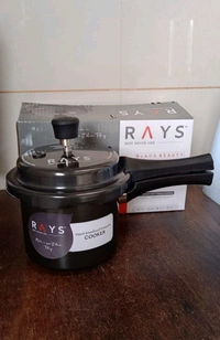 RAYS Aluminium Rays Black Beauty Cooker: Healthy 1.5L Pressure Cooking with Induction Base