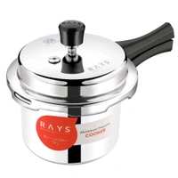 RAYS Aluminium Rays Aura 1.5L Pressure Cooker: Efficient Healthy Cooking with Induction Base