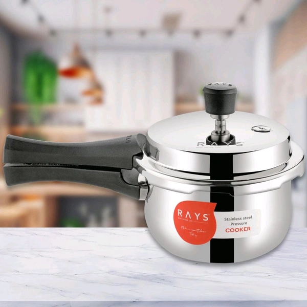 RAYS Stainless Steel Rays Fusion Pressure Cooker: 2.5L Induction Base for Healthy Cooking