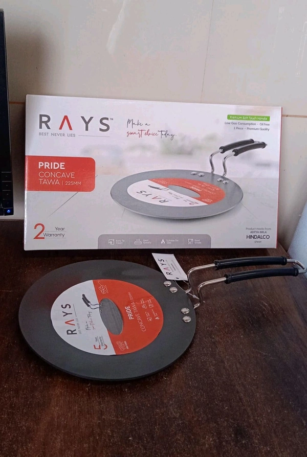 RAYS Multi-Purpose Aluminium Rays Roti Tawa - 9-Inch Non-Stick, Non-Toxic Cooking Essential