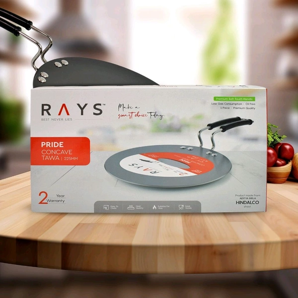 RAYS Multi-Purpose Aluminium Rays Roti Tawa - 9-Inch Non-Stick, Non-Toxic Cooking Essential