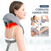 V-Tech Rechargeable Neck & Shoulder Massager with Heat – Deep Tissue Shiatsu Massage Machine for Ultimate Relaxation