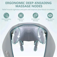 V-Tech Rechargeable Neck & Shoulder Massager with Heat – Deep Tissue Shiatsu Massage Machine for Ultimate Relaxation