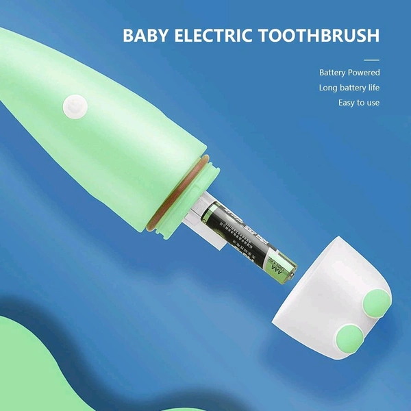 V-Tech Adult Battery-Operated Waterproof Electric Toothbrush with Bonus Replacement Head