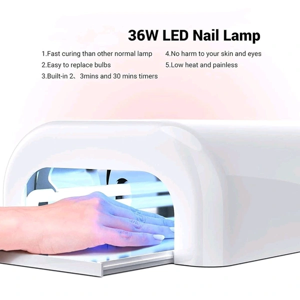 V-Tech Top LED UV Nail Curing Lamp: Quick Drying Gel Nail Dryer & Timer