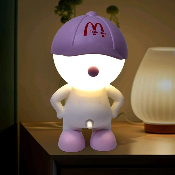 AVM Cute Cartoon LED Desk Night Light – Portable USB Rechargeable Reading Lamp with Flexible Design