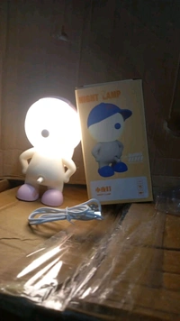 AVM Cute Cartoon LED Desk Night Light – Portable USB Rechargeable Reading Lamp with Flexible Design