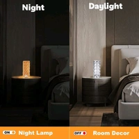 AVM Crystal Touch Night Light: 16-Color Rose Diamond Table Lamp with Remote Control