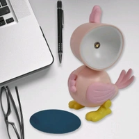 AVM Magnetic Parrot Shape Night lamp Mini Nightlight Portable LED Desk Lamp for Kids Bedroom, Battery-Operated Night Lamp for Home / Reading Table (Battery Included / 1 Pc)