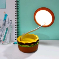 AVM Burger Delight LED Night Lamp – Rechargeable Kids Desk Lamp & Decorative Table Light