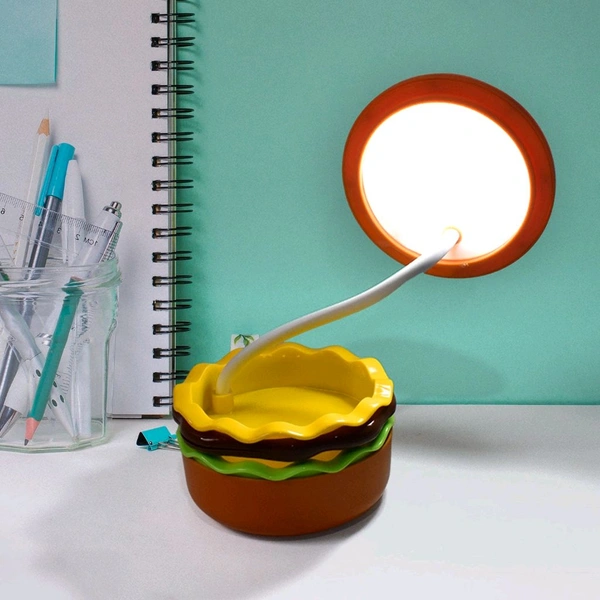 AVM Burger Delight LED Night Lamp – Rechargeable Kids Desk Lamp & Decorative Table Light