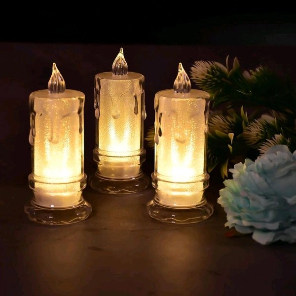 AVM Flameless LED Tea Light Candle for Christmas & Diwali Decor - Smokeless, Safe & Stylish