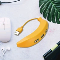 V-Core Banana-Shaped 4-Port USB Hub – Fun & Functional USB 2.0 Splitter for PC & Laptop