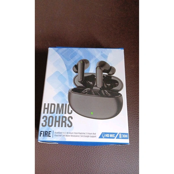 TWS Wireless Bluetooth Fire TWS Earbuds | 30-Hour Battery, Powerful Bass, USB-C Charging