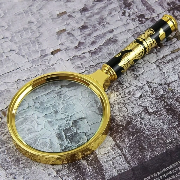 AVM High-Quality 60mm Magnifying Glass with Metal Frame – Ideal for Reading, Insect Observation, and Maps